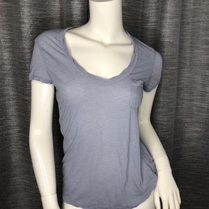 James Perse grey tee with pocket size 2
